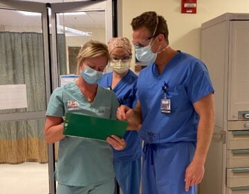 Physicians and nurses in the Doylestown emergency unit Wednesday, May 6. (Courtesy of Thomas DiEnna/Doylestown Health)