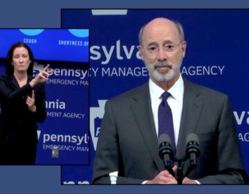 Gov. Tom Wolf speaks during a May 4, 2020, press conference on Pa.'s June 2 primary election. (Courtesy Gov. Wolf livestream)