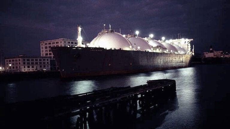 An LNG tanker