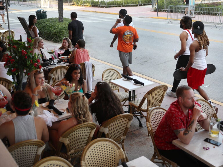 People dine out amid the coronavirus pandemic