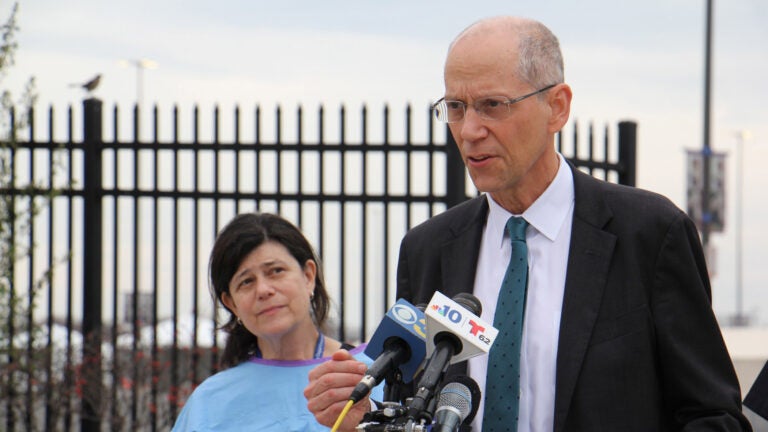 Philadelphia Health Commissioner Thomas Farley speaks to reporters