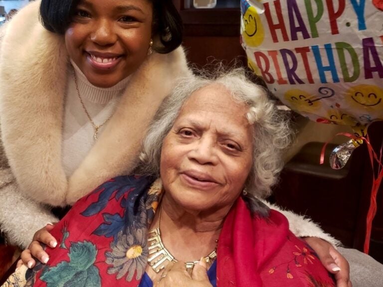ida Robinson lived most of her life in Philadelphia, but kept her southern roots and was renowned for her cooking. She is pictured with her granddaughter, Diamond Princess Franklin, at her 84th birthday celebration.(Courtesy of Diamond Franklin)