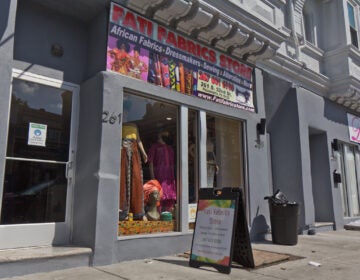 Fati Fabric Store on 52nd Street. The owners moved to the area because of the foot traffic. (Kimberly Paynter/WHYY)