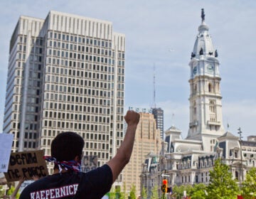 For the sixth day in a row, protesters demanded racial justice in the city of Philadelphia on June 4, 2020. (Kimberly Paynter/WHYY)