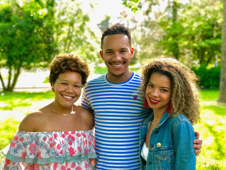 Christopher Golson (center) and Jessica Golson (right) with their cousin Gillian Golson. The Golsons have helped circulate a petition to demand change at Philly area private schools. (Picture courtesy of Golson family.)