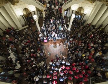 Gun rights advocates gather for an annual rally at the state Capitol in Harrisburg, Pa., Monday, May 6, 2019. (Matt Rourke/AP Photo)
