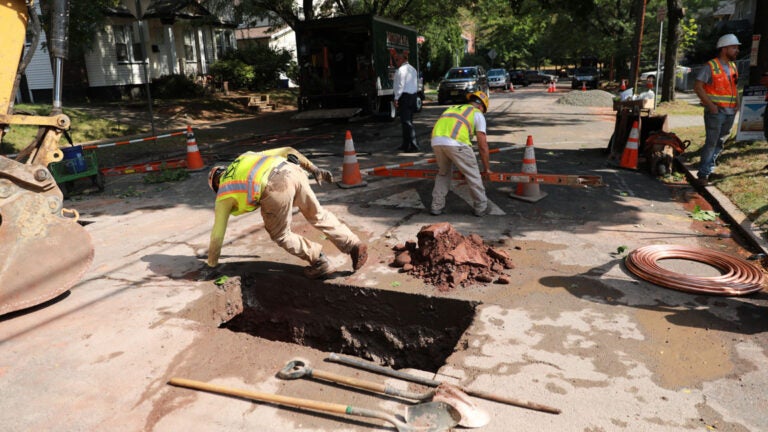 Lead service lines being replaced in Newark, summer 2019. The city’s replacement program is expected to be completed well ahead of schedule. A schedule for the rest of the state is up in the air. (Governor's office)