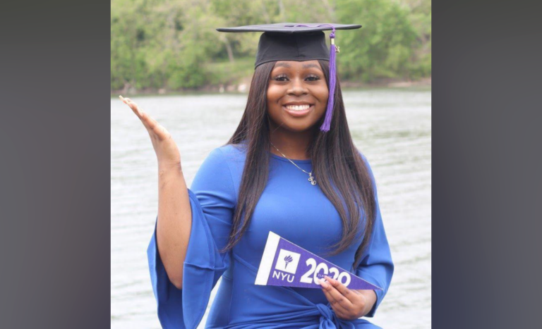 Deja Bond graduated from New York University with a master’s degree in data science. Bond is the first African American woman get an advanced degree in data science from the university. — Courtesy of Deja Bond