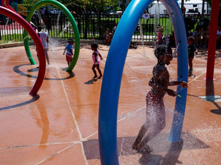 Spray parks, like this one in Washington, D.C., have become popular places for people to cool off in the heat of summer. But this year, fears over the coronavirus mean that some cities are re-evaluating whether to keep them open.