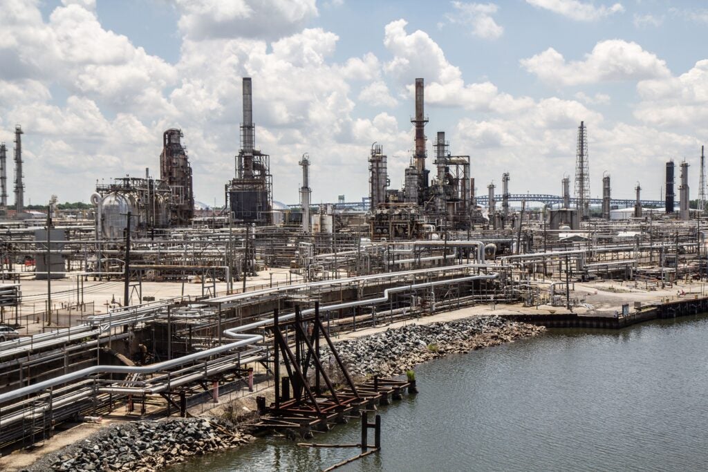 The former PES refinery site in South Philadelphia. (Kimberly Paynter/WHYY)