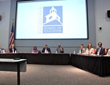 The Philadelphia Board of Education meets on July 9, 2018, for the first time since the dissolution of the state appointed School Reform Commission. (Emma Lee/WHYY)