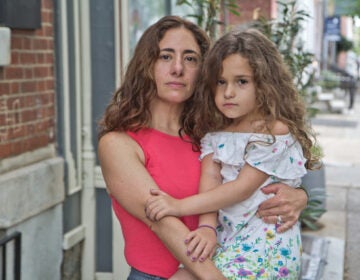 Melissa Roselli and her daughter Francesca. (Kimberly Paynter/WHYY)