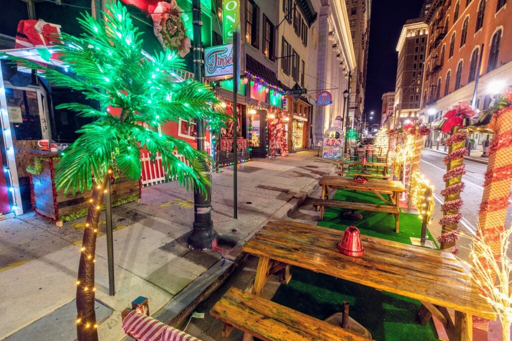 Tinsel popup bar returns to Center City for Christmas in July WHYY
