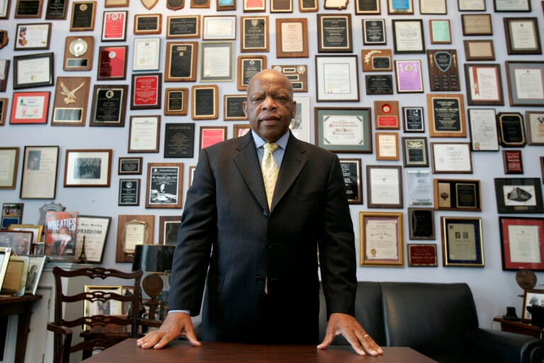 Rep. John Lewis, D-Ga., in his office on Capitol Hill