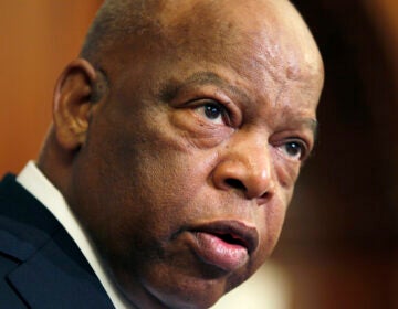 Rep. John Lewis, D-Ga., participates in a  ceremony to unveil two plaques recognizing the contributions of enslaved African Americans in the construction of the United States Capitol, Wednesday, June 16, 2010, on Capitol Hill in Washington. (AP Photo/Carolyn Kaster)