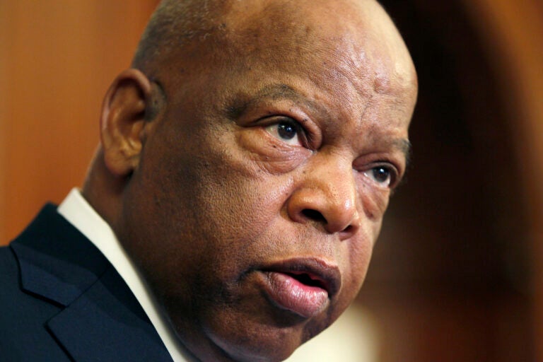 Rep. John Lewis, D-Ga., participates in a  ceremony to unveil two plaques recognizing the contributions of enslaved African Americans in the construction of the United States Capitol, Wednesday, June 16, 2010, on Capitol Hill in Washington. (AP Photo/Carolyn Kaster)