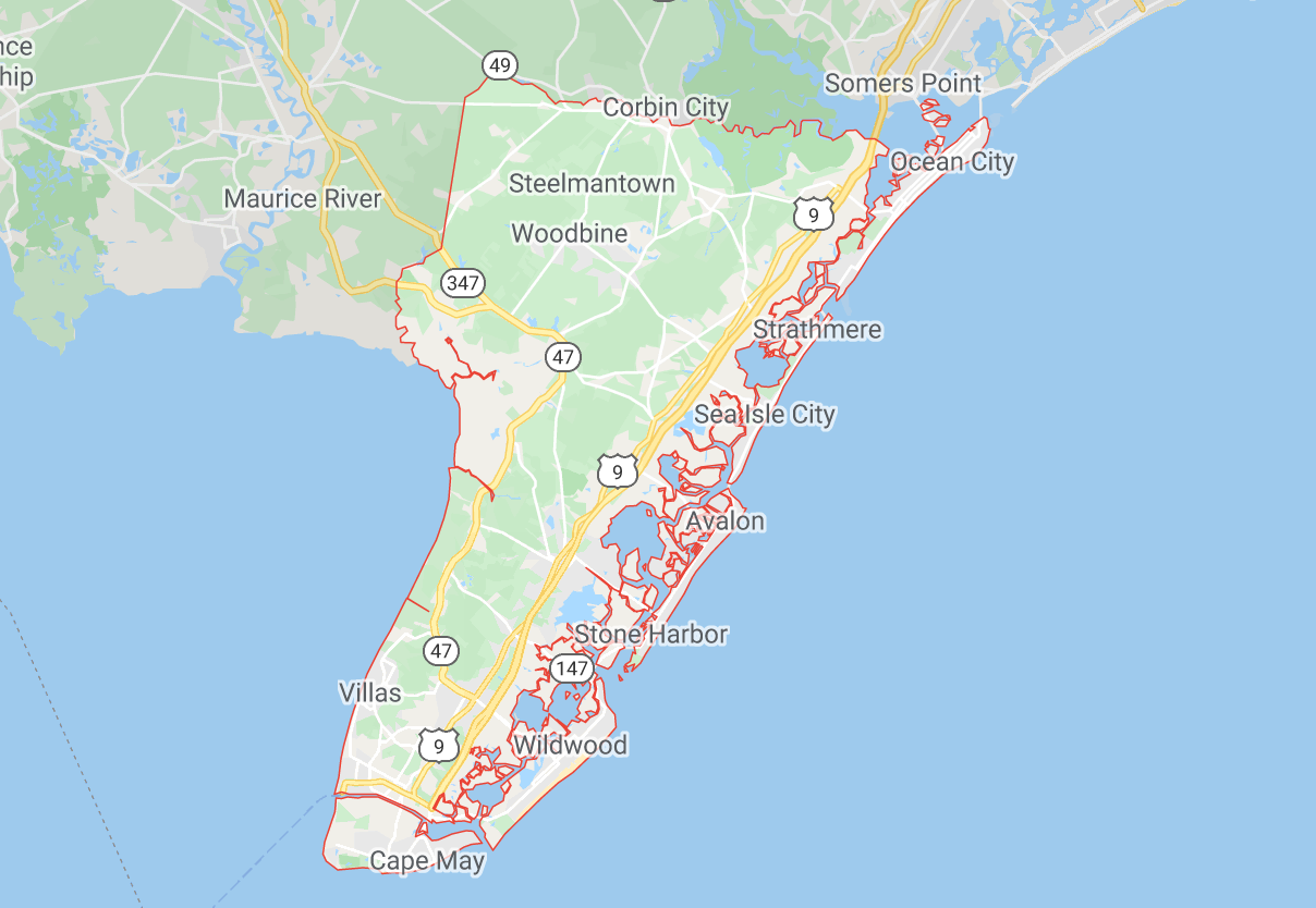 Map Of Cape May County Nj Young People Testing Positive For Coronavirus In Shore County Worries  Officials - Whyy