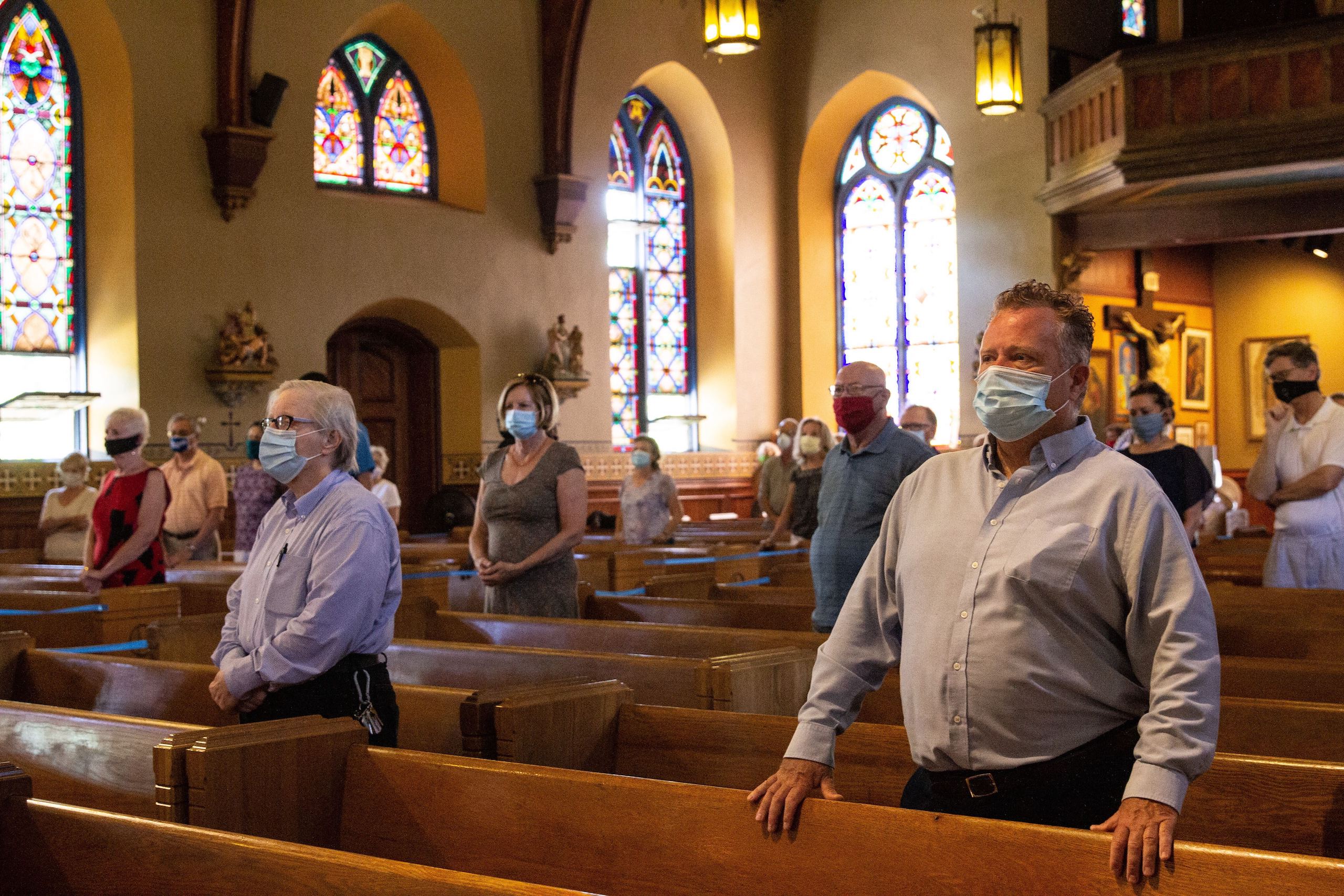 Parishioners at Sacred Heart Church in Camden, N.J.