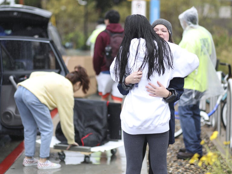 Students move out of dormitories at San Diego State University in March, after the university cancelled the rest of the semester and has asked students to move out within 48 hours. Nine percent of young adults say they’ve moved due to the COVID-19 pandemic. Students move out of dormitories at San Diego State University in March, after the university cancelled the rest of the semester and has asked students to move out within 48 hours. Nine percent of young adults say they've moved due to the COVID-19 pandemic. (Sandy Huffaker/AFP via Getty Images)