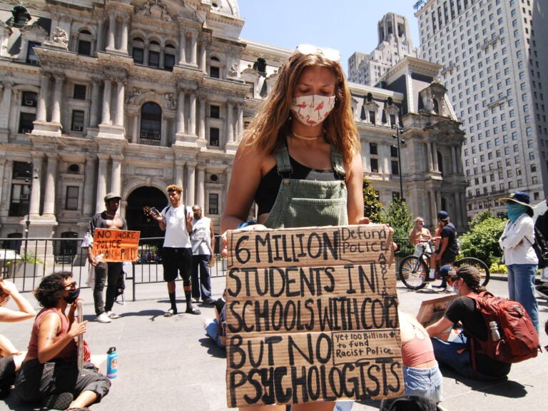 Youth from across Philadelphia gathered in front of City Hall June 9 to protest police brutality and voice their concerns and vision for the future. According to recent research cited by the CDC, nearly half of all Americans between 18 and 29 report symptoms of anxiety or depression. (Cory Clark/NurPhoto via Getty Images)