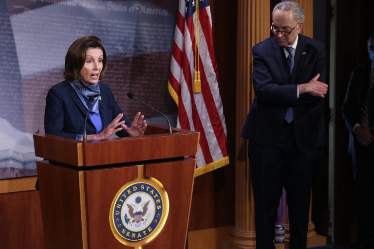 House Speaker Nancy Pelosi and Senate minority leader Chuck Schumer have sent FBI Director Chris Wray a letter asking for a briefing about alleged foreign interference efforts in this year's election. (Chip Somodevilla/Getty Images)