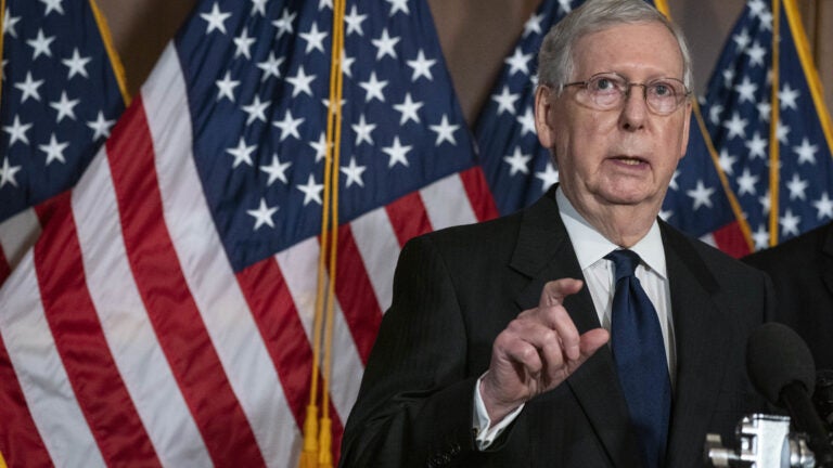 Senate Majority Leader Mitch McConnell, R-Ky., announced a coronavirus relief proposal on Monday that did not include any provisions to extend legal deadlines for the national head count as the Census Bureau has requested. (Sarah Silbiger/Bloomberg via Getty Images)