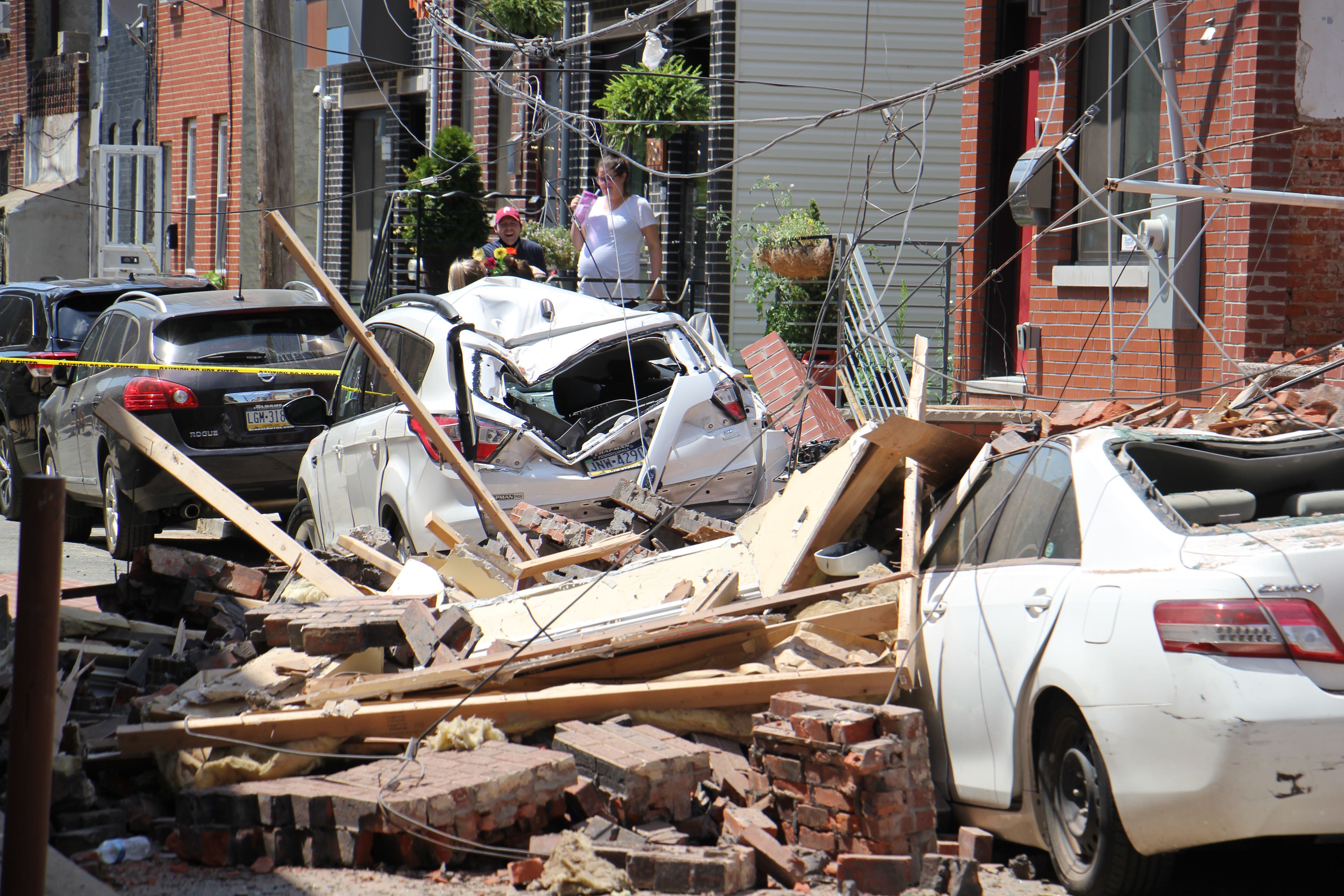 Mercy Street rowhouses collapse