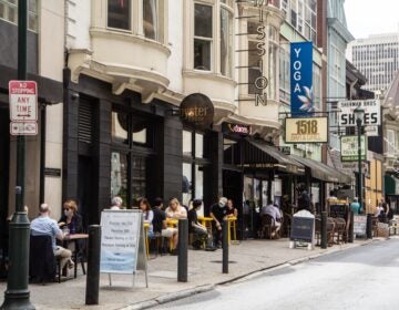 Outdoor dining in Philly