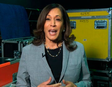 In this image from video, Democratic vice presidential candidate Sen. Kamala Harris, D-Calif., speaks about voting during the third night of the Democratic National Convention on Wednesday, Aug. 19, 2020. (Democratic National Convention via AP)