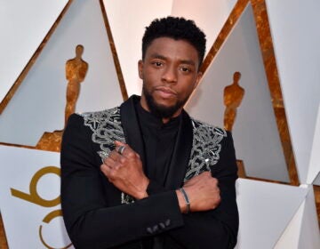 Chadwick Boseman arriving for the 90th annual Academy Awards