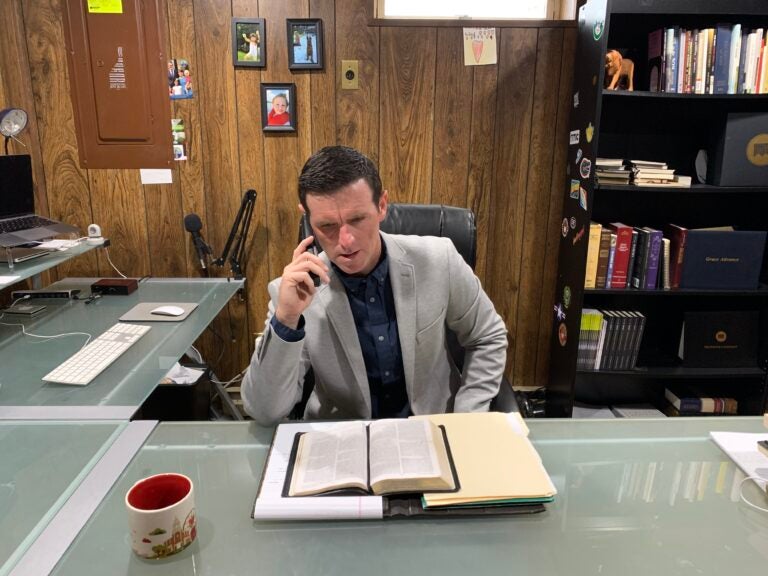 Since hospitals have restricted minister visits due to COVID-19, Pastor Paul Shirley of Grace Community Church has reached out to patients on the phone. (Courtesy of Rebecca Shirley)