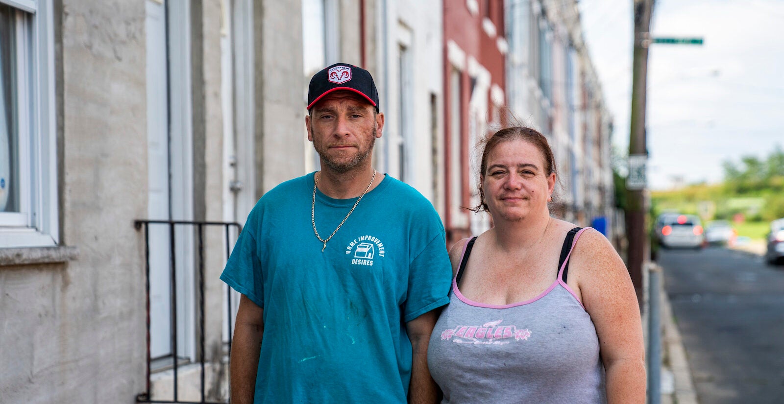 Pennsylvania's eviction moratorium expires Aug 31. Mike Fallaro and Lisa Swinehart have already begun packing and boxing their things, awaiting a threatened eviction that could come the first week their daughters are slated to start virtual school. (Jessica Kourkounis for Keystone Crossroads)