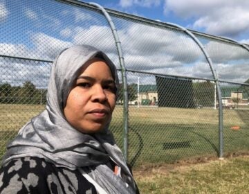 Madinah Brown is one of three former youth detention counselors suing over the agency's hijab ban. (Cris Barrish/WHYY)