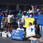 Taking a note from caravans to celebrate graduations, U.S. Rep. Dwight Evans worked with census groups and community organizations to raise awareness about the count in some of the neighborhoods that have historically been undercounted. (Zachariah Hughes/WHYY)