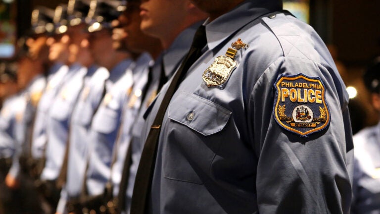 Philadelphia police academy cadets line up for graduation