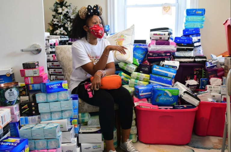 Nya McGlone is the executive director of No More Secrets Mind Body Spirit, Inc., an organization that seeks to address period poverty by providing women in need with free feminine hygiene products. (Abdul R. Sulayman / The Philadelphia Tribune)