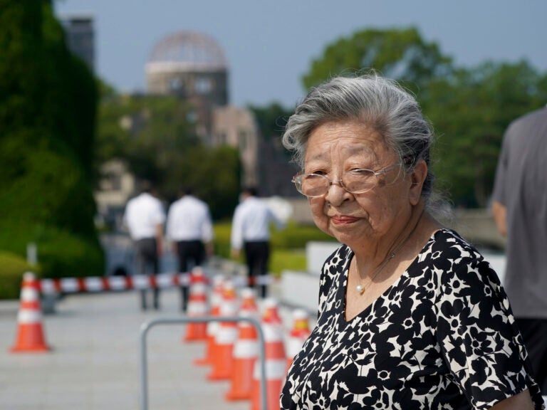 Koko Kondo at Hiroshima Peace Memorial Museum in Hiroshima, Japan,