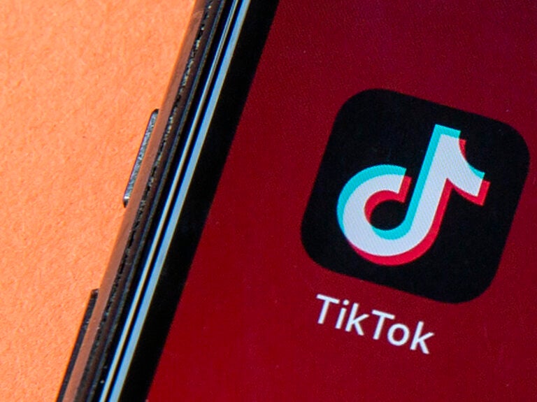 Icon for the smartphone app TikTok, which President Trump on Thursday took aim at through an executive order that prohibits transactions between U.S. citizens and TikTok's parent company in 45 days. (Mark Schiefelbein/AP Photo)