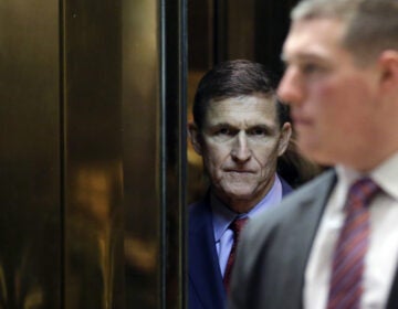 Michael Flynn, here at Trump Tower in December 2016, spent less than a month in the role of President Trump's national security adviser. (John Angelillo/Pool/Bloomberg via Getty Images)