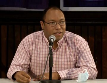 Jared Jackson, executive director of Jews in ALL Hues, speaking at a roundtable with Black and Jewish leaders on Tuesday night. (Livestream screenshot)