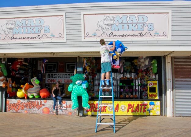 Matt Lonsdale sets up shop at Mad Mike's Amusements