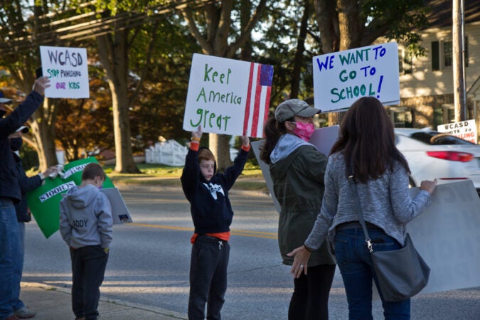 ‘No more Zoom’: Chester County families rally against virtual school