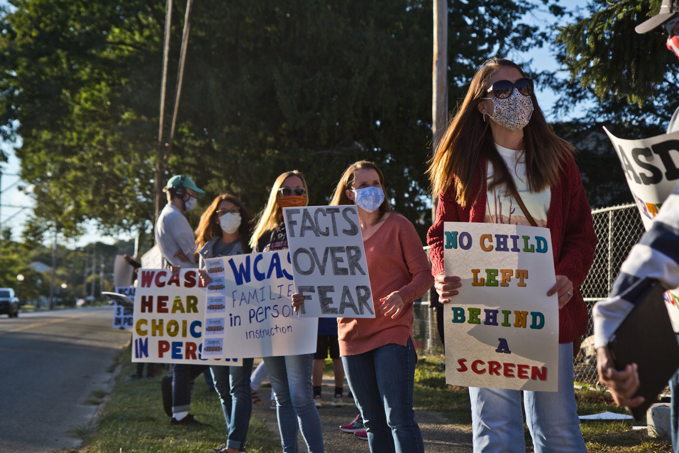 ‘No more Zoom’: Chester County families rally against virtual school