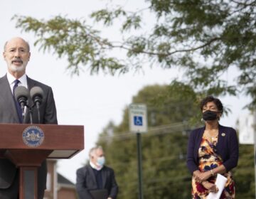 Pennsylvania Gov. Tom Wolf speaks to the press in York on Sept. 14, 2020. (Commonwealth Media Services)