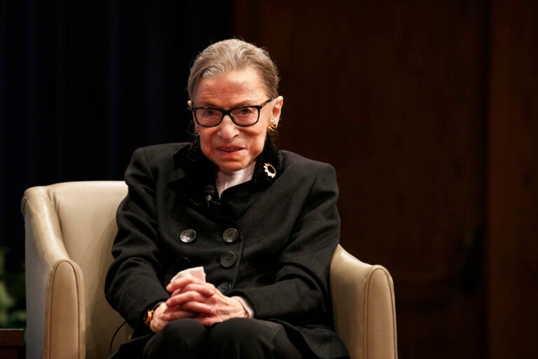 In this Oct. 30, 2019, file photo, Supreme Court Justice Ruth Bader Ginsburg attends Georgetown Law's second annual Ruth Bader Ginsburg Lecture in Washington. (AP Photo/Jacquelyn Martin)