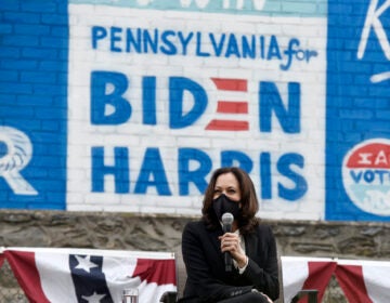 Democratic vice presidential candidate Sen. Kamala Harris, D-Calif., participates in the Sister to Sister Mobilization in Action event during a campaign stop, Thursday, Sept. 17, 2020, in Philadelphia. (AP Photo/Michael Perez)