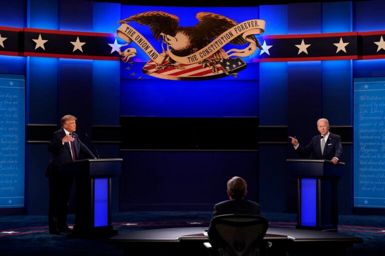 President Donald Trump, left, and Democratic presidential candidate former Vice President Joe Biden