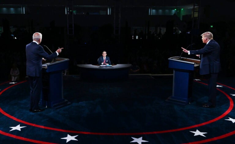 President Donald Trump and Democratic presidential candidate former Vice President Joe Biden participate in the first presidential debate