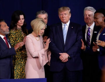 Faith leaders pray with President Donald Trump