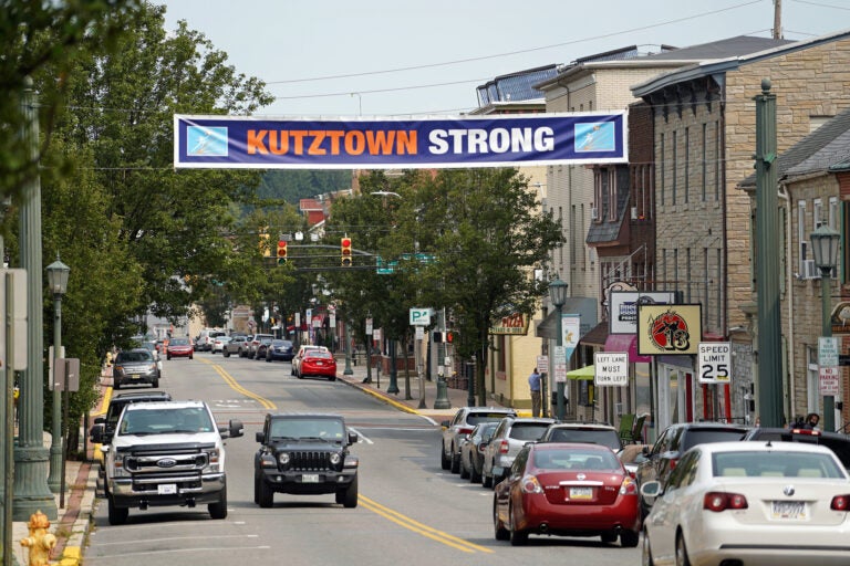 A look down Main Street in Kutztown, Pennsylvania. (Matt Smith for Keystone Crossroads)